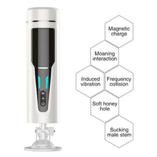 Load image into Gallery viewer, Men's Fully Automatic Telescopic Insertion Aircraft Cup Vibration Induction Speech Adult Sexual Products