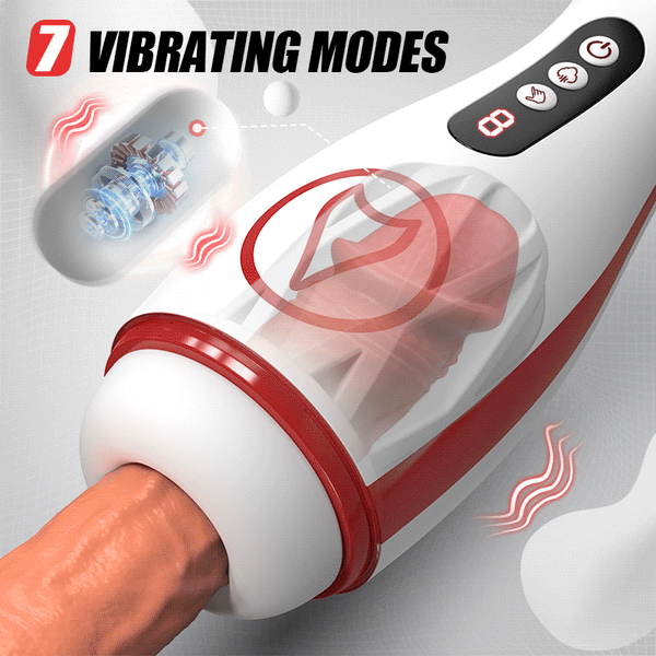 Kama 7 Adjustable Sucking Vibrating Deepthroat Blowjob Masturbator Dick Suck Toy