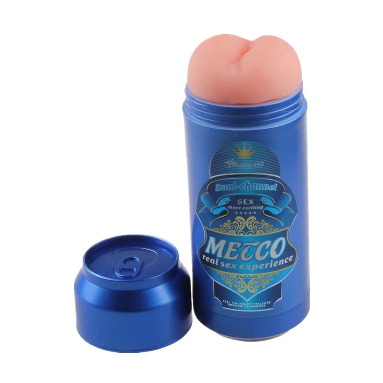 Adult Products Beer Bottle Manual Vibration Mouth And Anus Simulation Inverted Male Masturbation Aircraft Cup