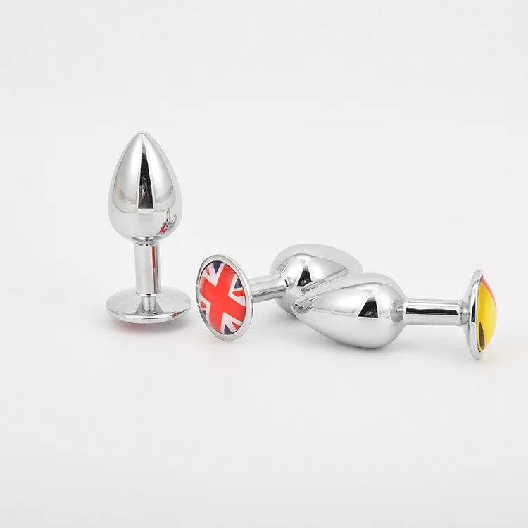 Crystal National Flag, Metal Backyard, Anal Plug