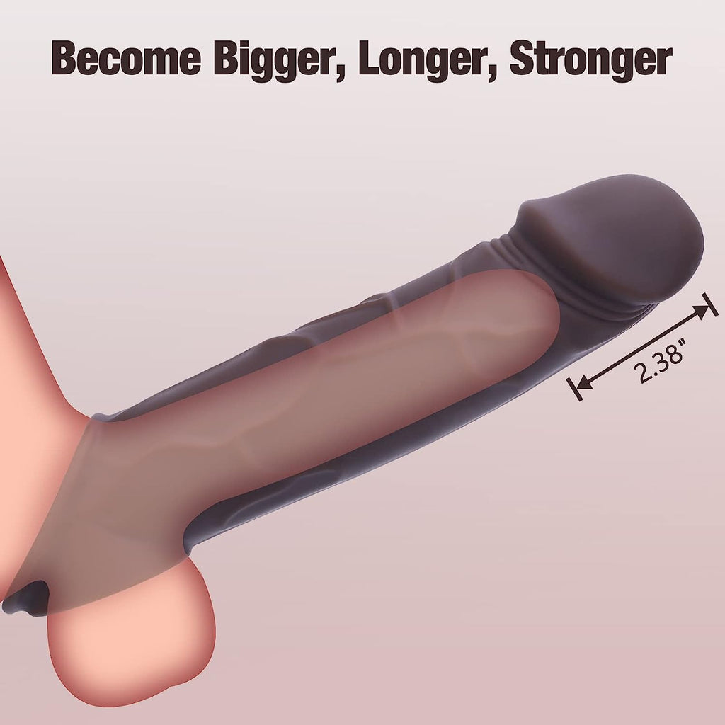 Black  Penis Sleeve Vibrating Cock Sleeve