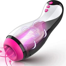 Load image into Gallery viewer, Bowling Deep Throat Intelligent Vibration Vacuum Sucking Voice Aircraft Cup Men's Fun Masturbation Warming Cup