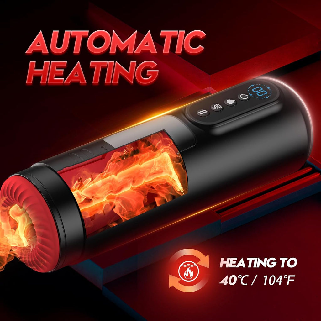 Automatic Male Mastusbafor Heat Men's Masterburbatar Sucking Men Masturebstor Machine Thrusting Machine Devices Suction Adult Toy Auto Bj Machine Pocket Puzzy Man Masturebstor Electric Sweater