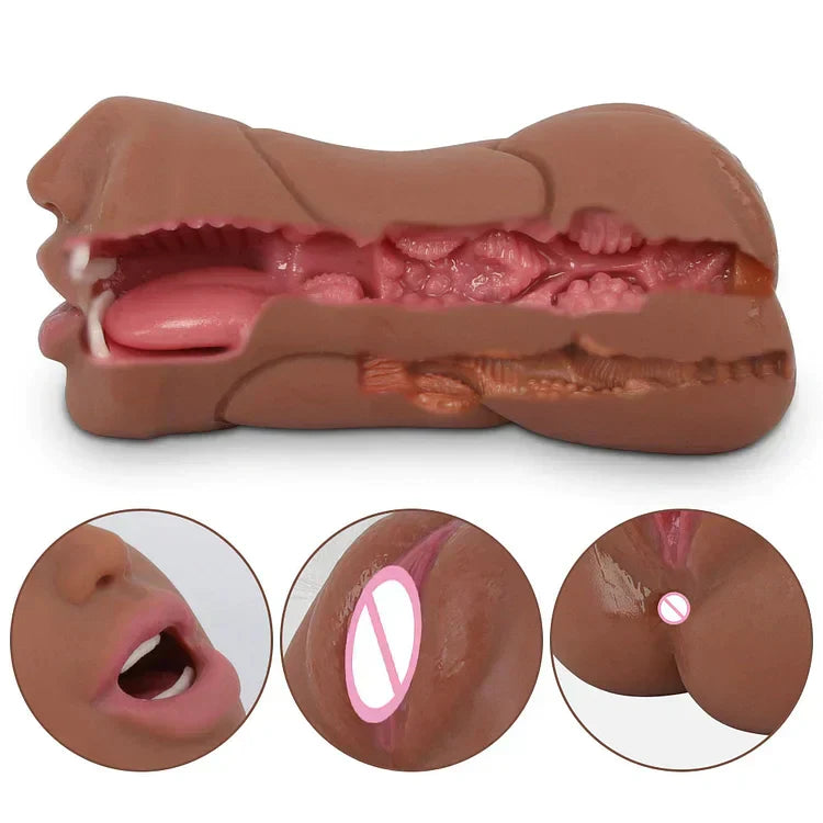 3 In 1 Triple Holes Inverted Model Male Masturbation Cup