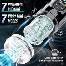 Load image into Gallery viewer, Automatic Male Masturbator Sex Toys for Men, Male Sex Toys Penis Pump with 7 Sucking &amp; Vibrating &amp; Thrusting &amp; Rotating &amp; Licking, Mens Sex Toy Adult Toys Blowjob Sex Machine Pocket Pussy Stroker