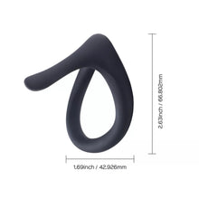Load image into Gallery viewer, Uri - Black Penis Cock Ring Male Enhancer