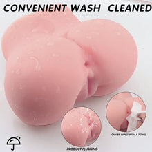 Load image into Gallery viewer, 2.9lb Pussy Ass Male Masturbator With 2 Lifelike Channel Vagina Anal Men Sex Toys